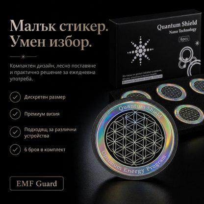 Radiation Shield - защита против електромагнитно излъчване (6 стикера)